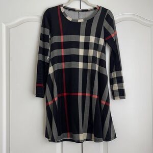 Gorgeous Velvet fleece plaid holiday dress, size S, EUC